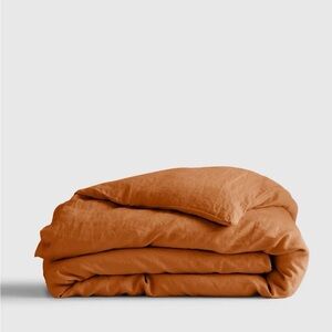Quince Terracotta Linen Duvet and Pillowcases